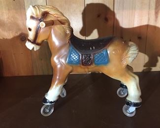 Blazon Plastic Toy Riding Horse by BLAZON INC 1965 