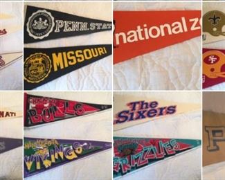COLLECTION OF VINTAGE PENNANTS