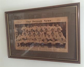 1934 DETROIT NEWS PHOTO OF DETROIT TIGERS