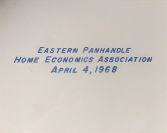 CORNING WARE 9" PIE PLATE EASTERN PANHANDLE HOME ECONOMICS ASSOCIATION APRIL 4, 1968 CONVENTION