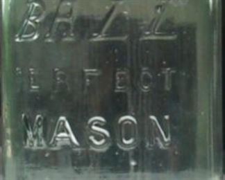 BALL Perfect Mason BLOCK Letter Green Jar