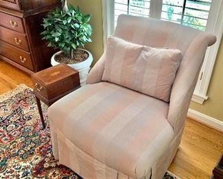 Silk slipper chair