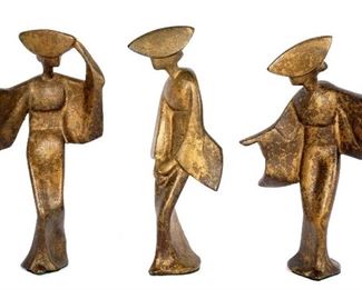 Unusual Japanese Brass Sculptures From the War