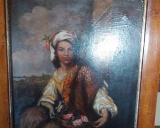 Continental 1800s oil painting