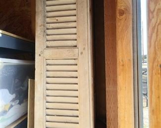 7 ft antique pine shutters