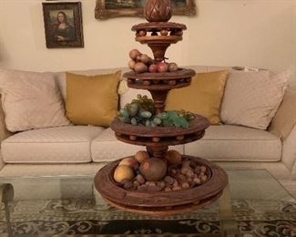 4 tier nut and fruit display $30