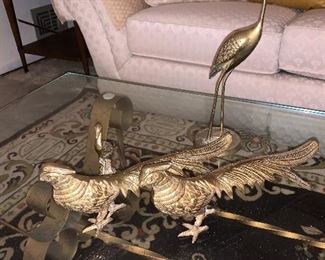 Set of 4 brass birds $15