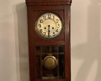 Antique wall clock $75