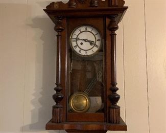 Antique wall clock $65