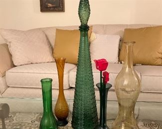 lot of glass vases $10