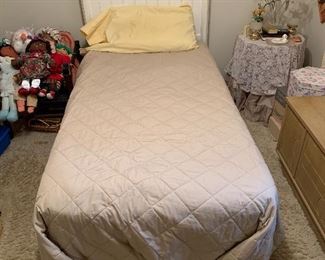 Twin bed including headboard and mattress $50