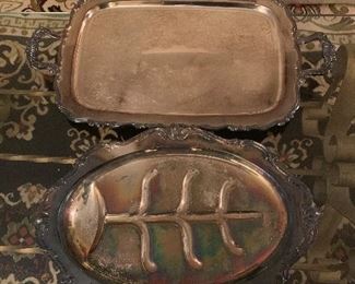 Silver plated trays $8