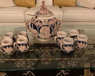German large bowl and cup set $30
