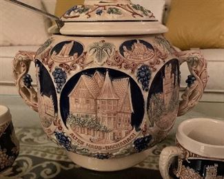 German large bowl and cup set $30