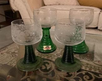 Set of four cordial glasses $5