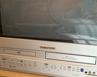 TV with DVD and VHS player $10