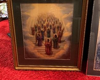 Framed angel print $5