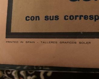 Original from Spain bullfighting poster on paper with minor pinhole damage $75