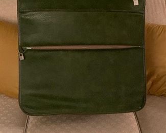 Vintage Leeds leather suitcase with original tag $45