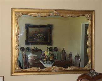 Large Gold Gilded Mirror