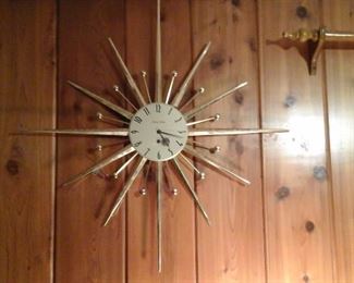 Vintage Phinney Walker Starburst wall clock (works great)