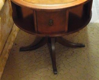 Rotating leather top library table