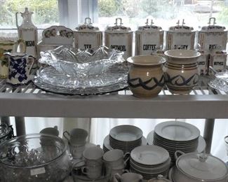 Antique china cannister set