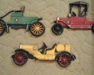 Vintage cast aluminum cars