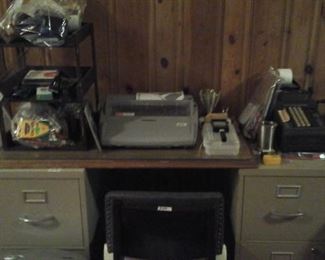 File cabinets and office supplies