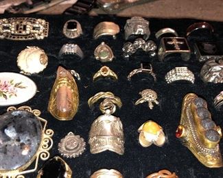 Silver/gemstone rings (new and vintage) 