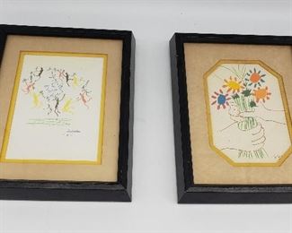 Mid Century Modern Picasso Plate Signed Prints