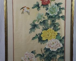 Asian Style Silk Painting Print