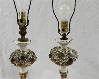 Capodimonte Gold Gilt Lamps
