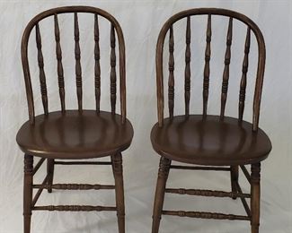 Windsor Spindle Back Wooden Chairs