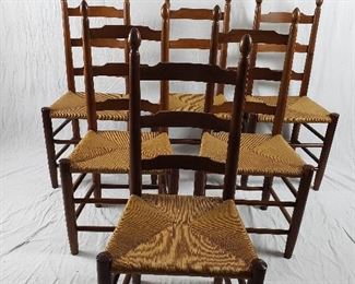 E. A. Clore Ladder Back Dining Side Chairs No. 73c