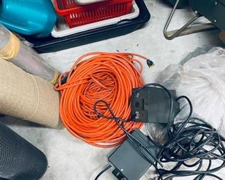 Extension cords and light transformers for yard lights