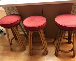 Rattan bar stools