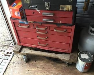 Metal tool chest.