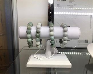 Natural Burma Jadeite Jade beaded bracelets
