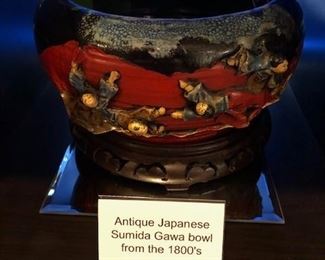 Antique Japanese Sumida Gawa bowl