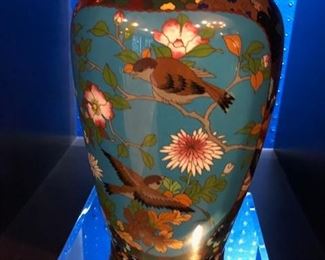 Vintage Japanese enamel and cloisonne vase