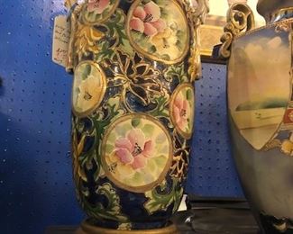 Antique Japanese urn on stand