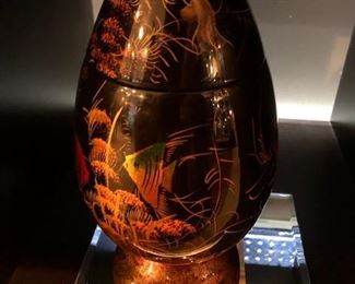 Hand painted enamel egg
