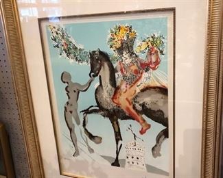 Salvador Dali print with certificate of authenticity