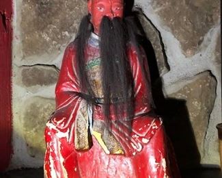 Antique Chinese temple statue