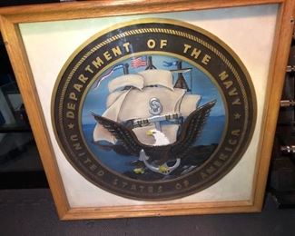 Bronze wall plaque from the Navy acquired at auction