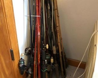 Many fishing rods / poles! 