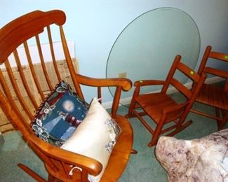 Wood Rocking Chairs - 2 are for children