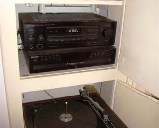 Stereo Equipment including a record player turntable