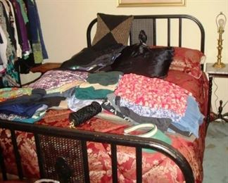 Vintage steel framed queen bed